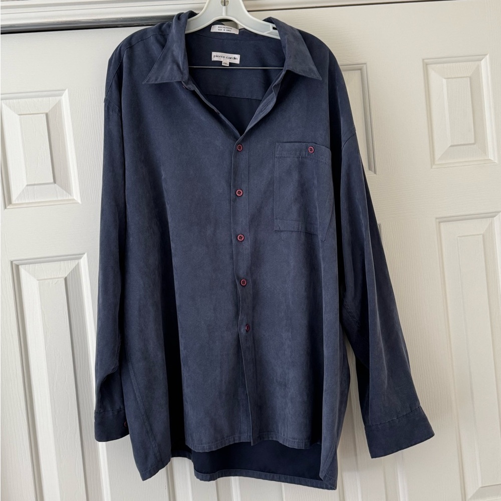Pierre Cardin Men's Slate Gray Button-down Shirt